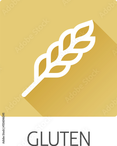 A wheat or rice plant gluten food concept icon. Possibly an icon for the wheat or gluten allergen or allergy.