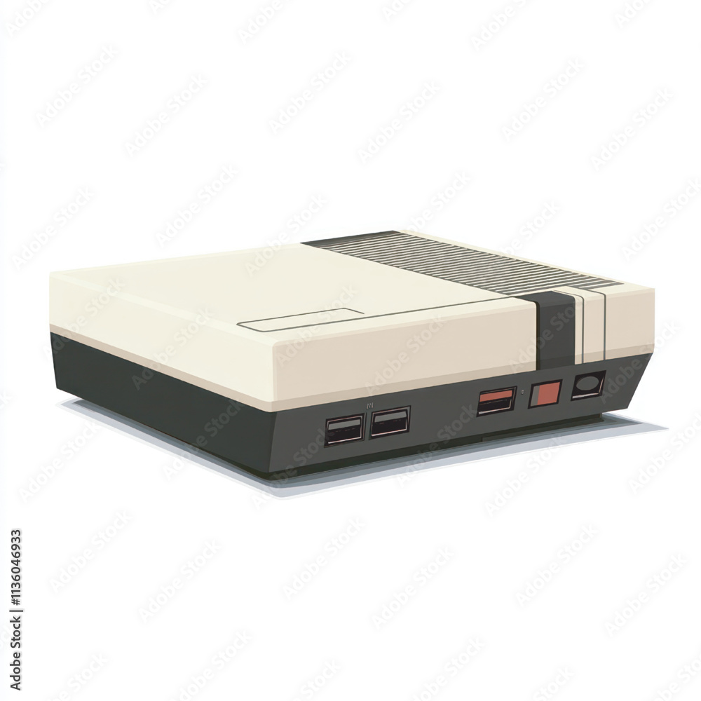 side view of a minimalist console game side view of a minimalist console game