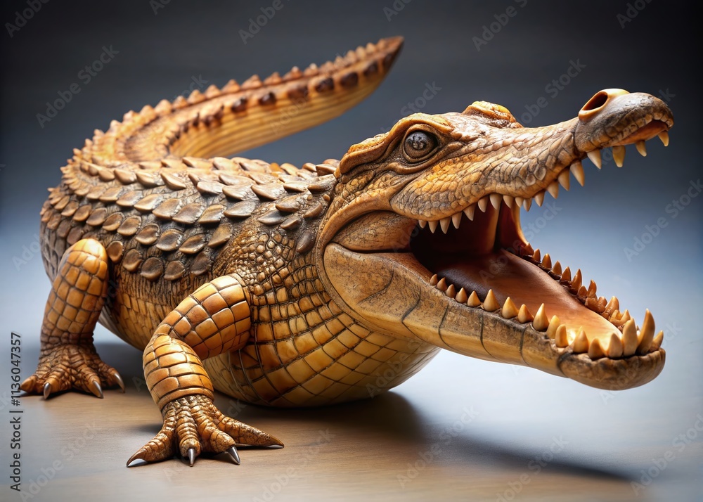 Obraz premium Australian Saltwater Crocodile: Powerful Predator, Wildlife Photography, Dangerous Reptile, Northern Territory, Queensland, Close-up, Wildlife Conservation