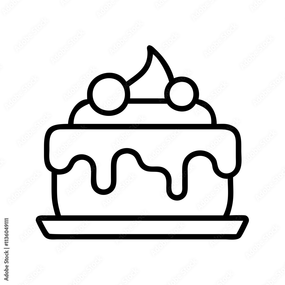 ice cream cake icon, ice cream day line art, ice cream icon - simple black line art icon of ice cream cake, symbolizing ice cream day celebrations. ice cream vector art. ice cream cake icon, ice cream day line art, ice cream icon - simple black line art icon of ice cream cake, symbolizing ice cream day celebrations. ice cream vector art.