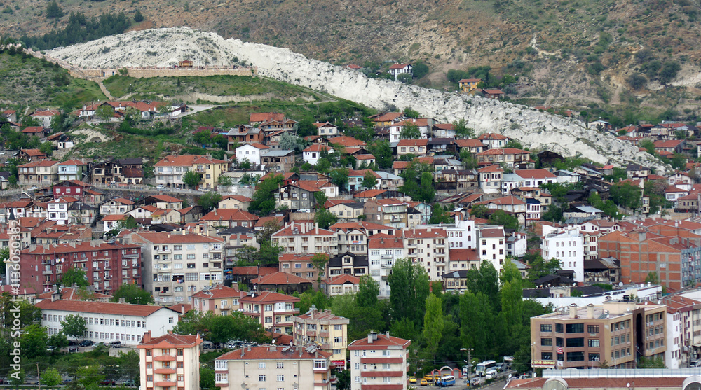 Fototapeta premium The historical Beypazari Town in Ankara, Turkey, is a touristic city with its old Ottoman houses and historical mosques.