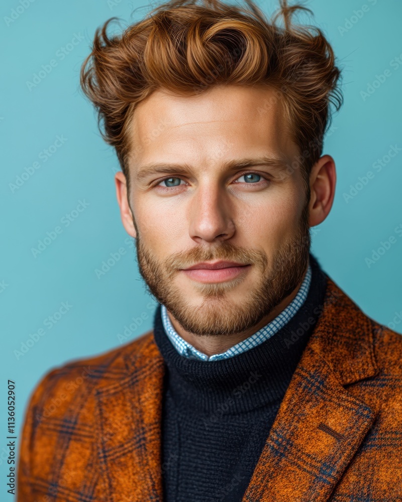 Obraz premium Confident businessman with a suit and a smile in a studio background, He looking at the camera