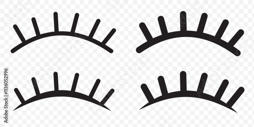 Open and closed eye icon. Vector illustration. eps 10.