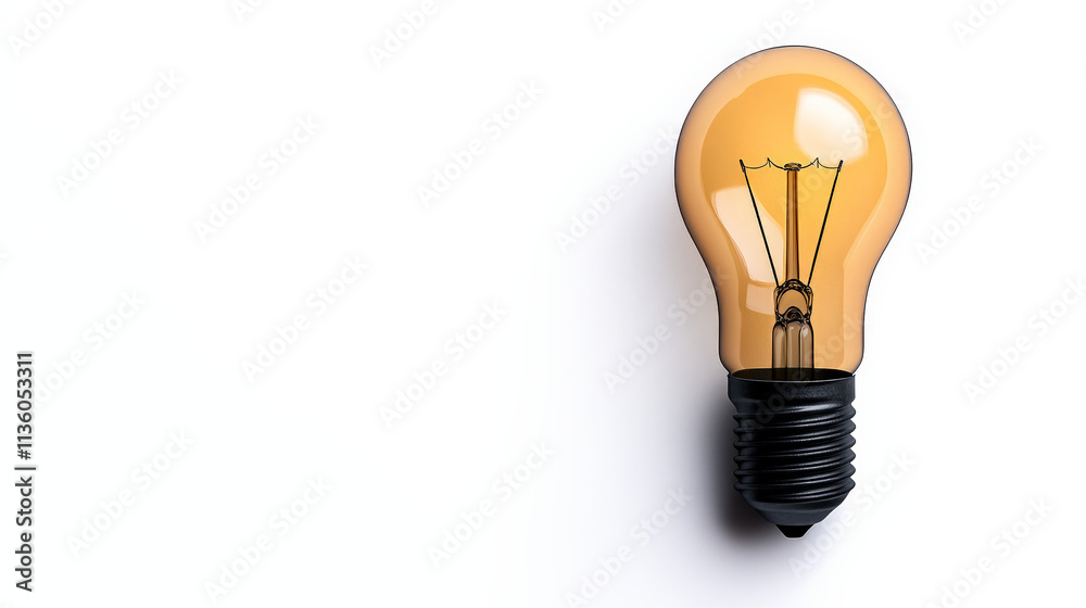 Illuminating Ideas: A single, glowing lightbulb against a clean backdrop. A symbol of innovation, inspiration, and bright ideas. Illuminating Ideas: A single, glowing lightbulb against a clean backdrop. A symbol of innovation, inspiration, and bright ideas.
