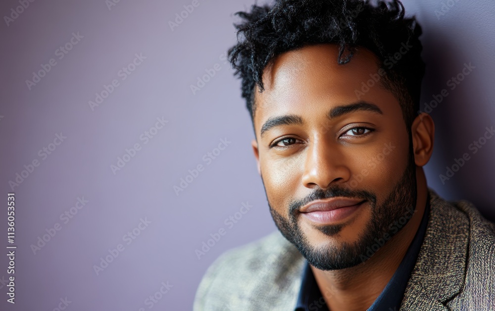 Obraz premium Confident businessman with a suit and a smile in a studio background, He looking at the camera