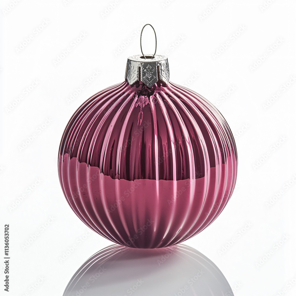 Elegant Purple Christmas Ornament Shiny Glass Ball Elegant Purple Christmas Ornament Shiny Glass Ball