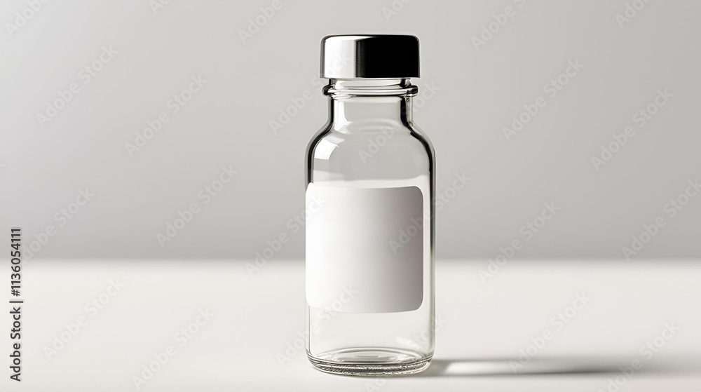 Vaccine Glass Vial Medical Bottle Mockup with blank label
Vaccine Glass Vial Medical Bottle Mockup with blank label