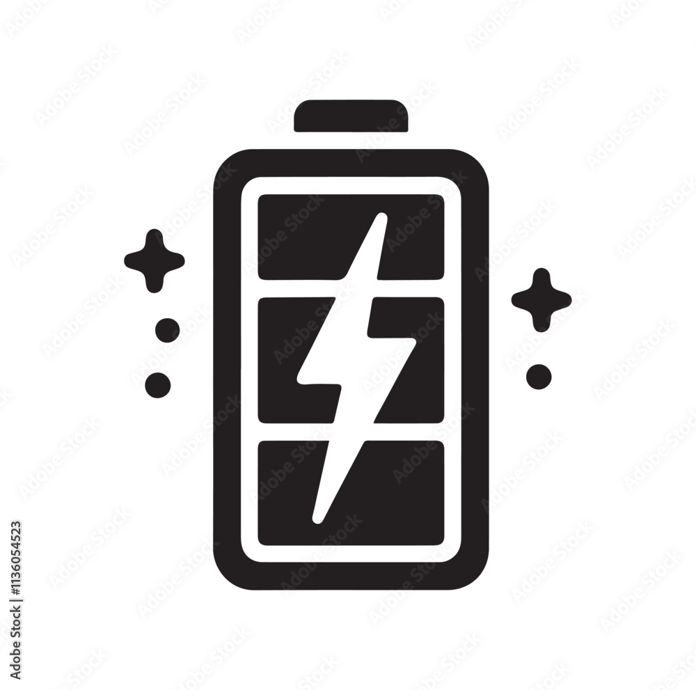 battery charge icon silhouette vector illustration battery charge icon silhouette vector illustration