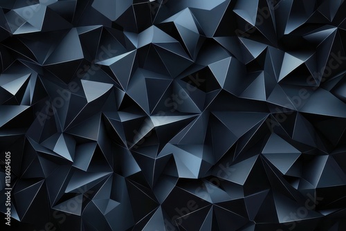 Vector Graphic of Geometric Shapes on Black Background