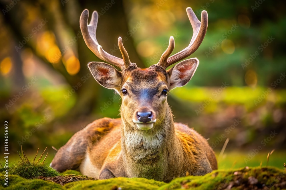 Fototapeta premium Bloated Deer Photo Candid Wildlife Photography