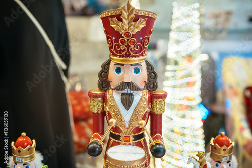 This is a delightful and Festive Nutcracker Soldier Decoration to bring Holiday Cheer