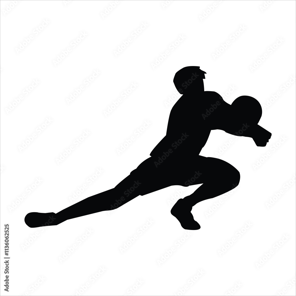 Abstract silhouette of a handball player on white background. Handball player man are throws the ball. Vector illustration Abstract silhouette of a handball player on white background. Handball player man are throws the ball. Vector illustration
