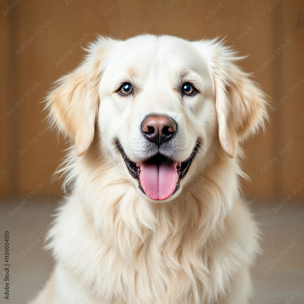 Concept photo of a golden retriever with space for text Concept photo of a golden retriever with space for text