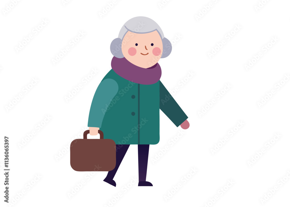 a senior female character.