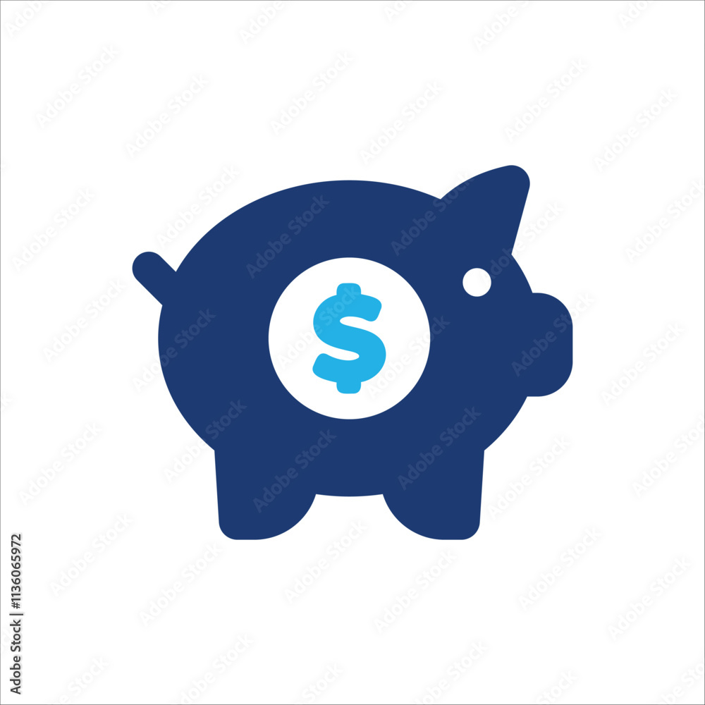 Piggy bank icon, coin money vector illustration Piggy bank icon, coin money vector illustration