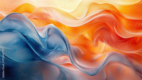 Wallpaper Mural Abstract composition with dynamic, fluid forms Torontodigital.ca