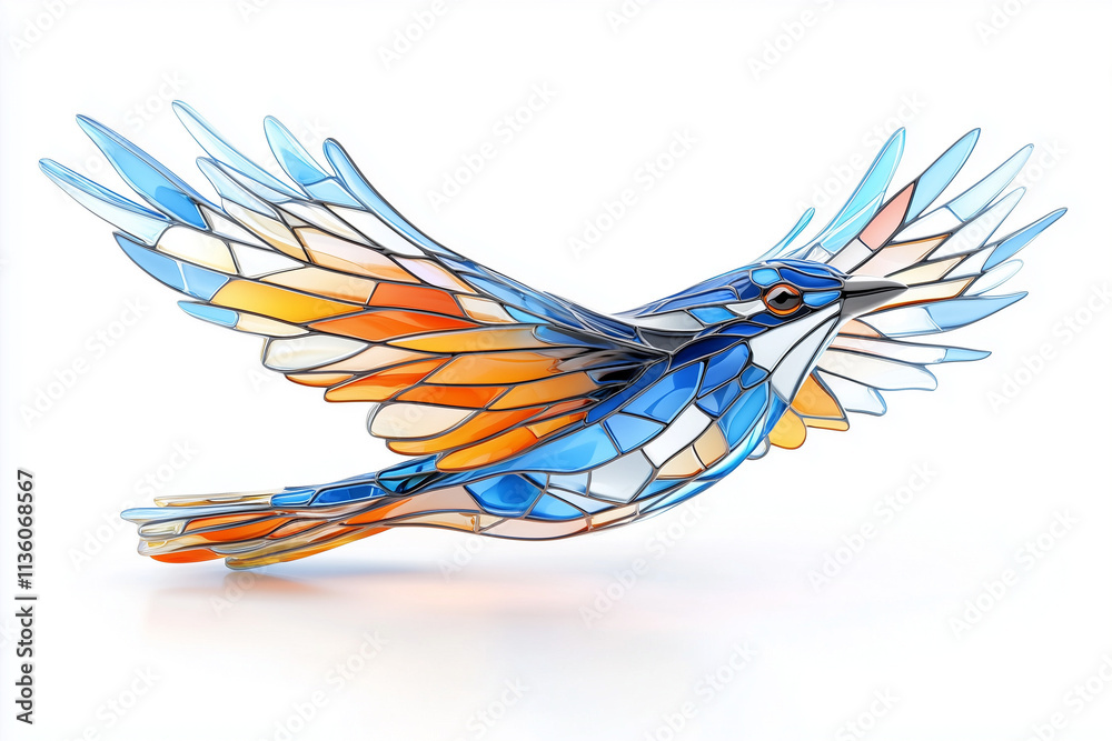 Fototapeta premium blue bird on a branch