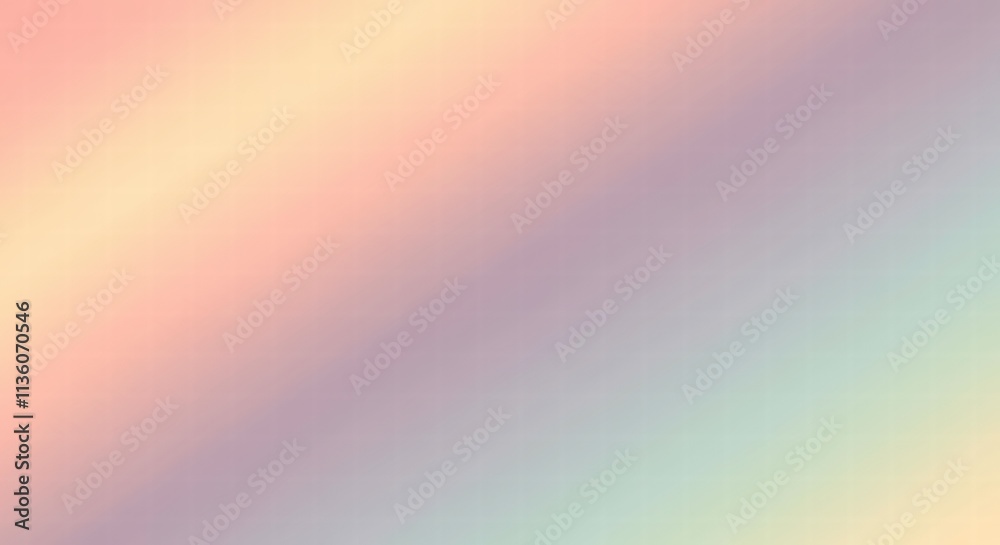 Obraz premium Soft Gradient Background: Dreamy pastel hues blend seamlessly, creating a smooth, ethereal backdrop for your design projects. The soft, muted tones evoke tranquility and serenity. 
