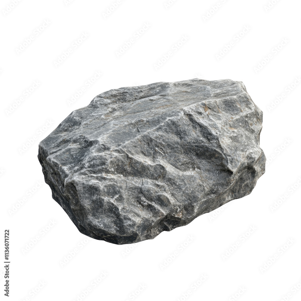 Gray Rough Stone Rock Isolated on White Background for Textures Gray Rough Stone Rock Isolated on White Background for Textures