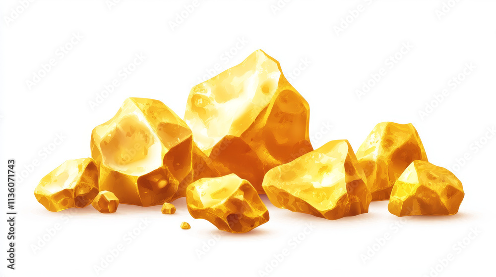 Cartoon set of gold nuggets isolated on background. Vector illustration of golden slab piles, mine or treasure cave design elements, amber crystals, yellow gem stones, royal wealth symbol, game assets Cartoon set of gold nuggets isolated on background. Vector illustration of golden slab piles, mine or treasure cave design elements, amber crystals, yellow gem stones, royal wealth symbol, game assets