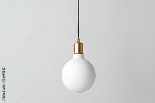 Elegant lightbulb mockup hanging in minimalist setting for design purposes
