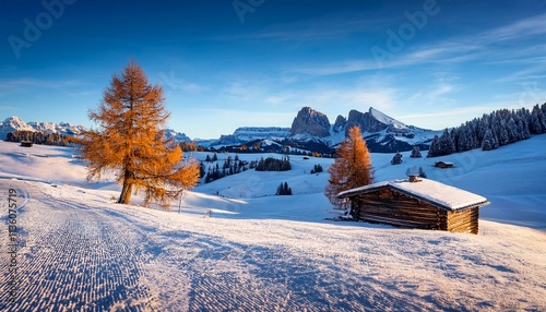 winter landscape in the mountains