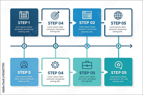 5 Step-by-Step Workflow Process Timeline