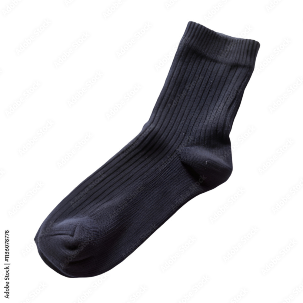 Black sock isolated on transparent background Black sock isolated on transparent background