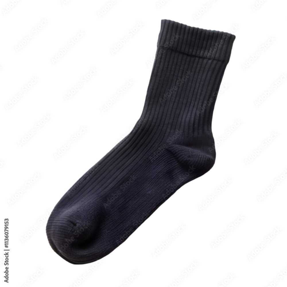 Black sock isolated on transparent background Black sock isolated on transparent background