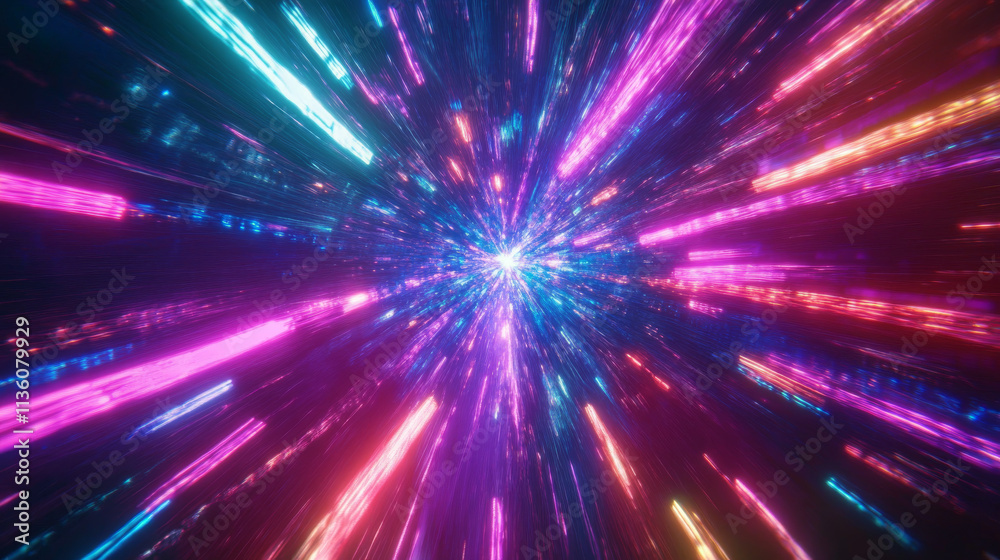 Bright light beams, laser rays, neon glow effect. Abstract flares, color flashes of disco ball, party lights with rays isolated on transparent background, vector realistic set Bright light beams, laser rays, neon glow effect. Abstract flares, color flashes of disco ball, party lights with rays isolated on transparent background, vector realistic set