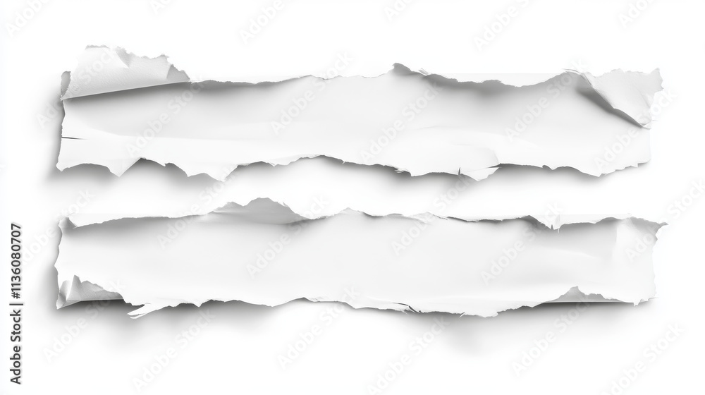 Rip notebook page with torn paper edge vector. White scrap sheet strip piece for banner design. Grunge tag element with ripped border. Realistic abstract shred scrapbook craft label with shadow Rip notebook page with torn paper edge vector. White scrap sheet strip piece for banner design. Grunge tag element with ripped border. Realistic abstract shred scrapbook craft label with shadow