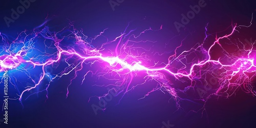 Wallpaper Mural display of electric arcs in blue and pink hues, creating a dynamic and energetic atmosphere. Torontodigital.ca