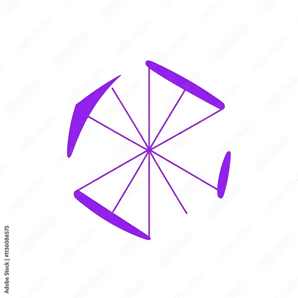Purple Kinetic Mobile: Abstract Art Purple Kinetic Mobile: Abstract Art