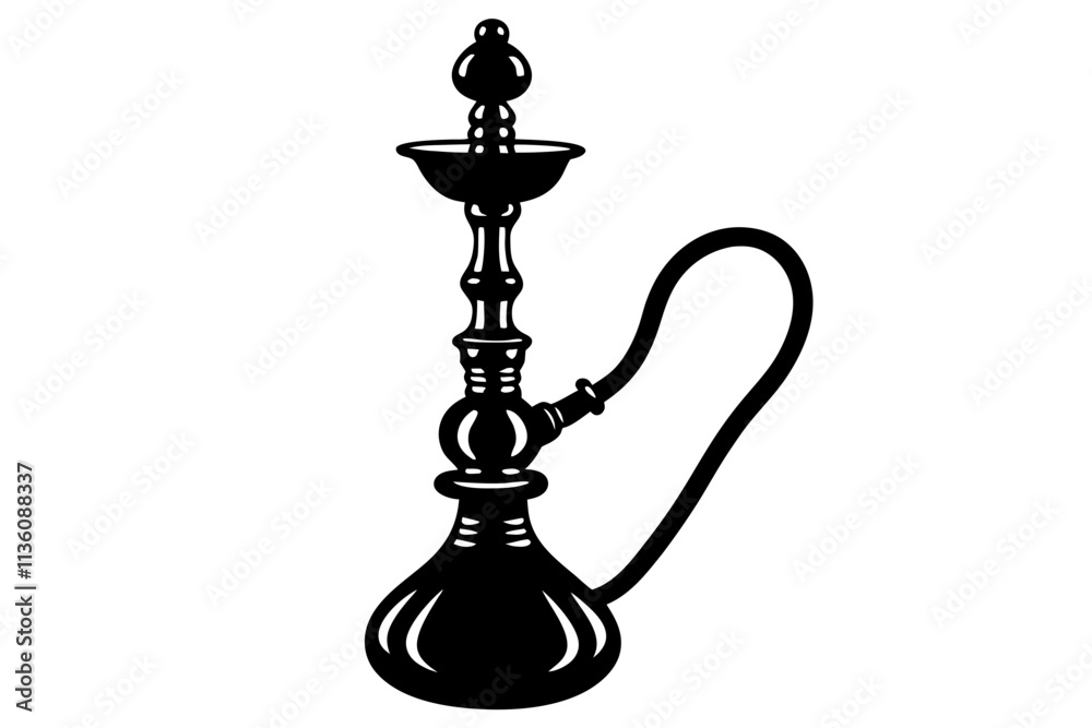 Turkish Hookah vector art silhouette Turkish Hookah vector art silhouette