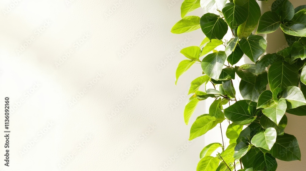 Elegant minimal dwelling with lush greenery indoor space modern design tranquil environment contemporary viewpoint