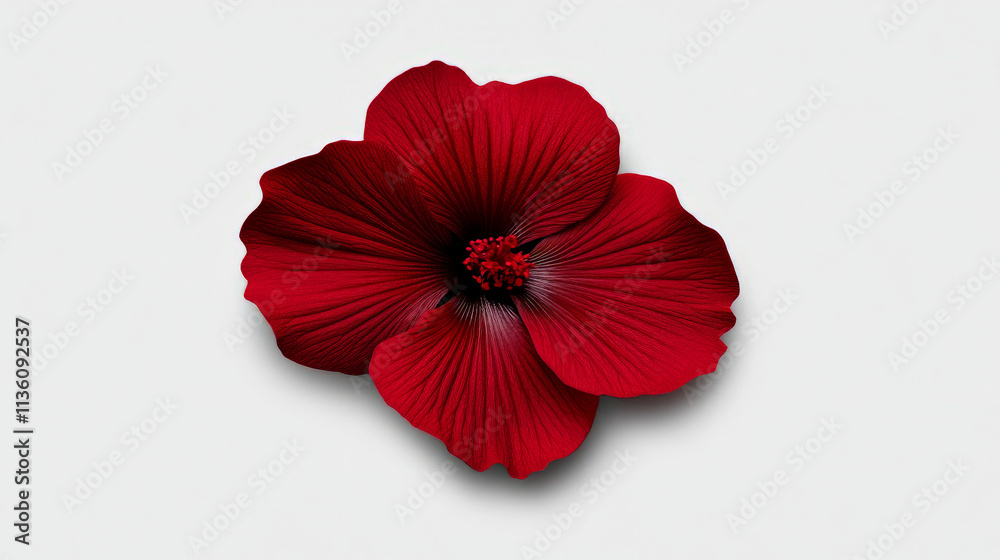 Obraz premium Crimson Hibiscus Bloom 