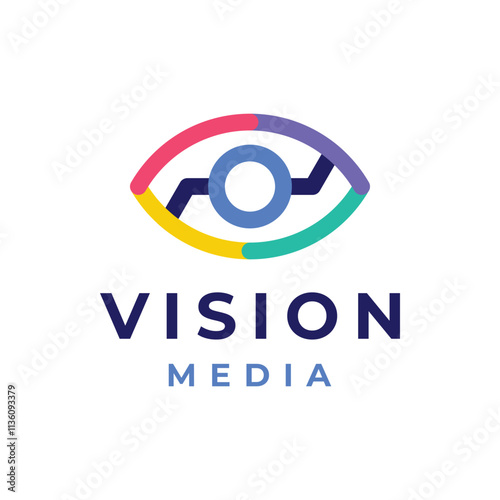 Free Download media logo design, or abstract eyes with a colorful touch - GFXLoad