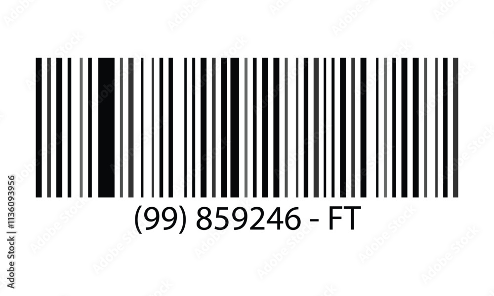 Barcode vector icon or bar code scan label for product price tag, Barcode vector icon with numbers. Easily editable Barcode vector icon or bar code scan label for product price tag, Barcode vector icon with numbers. Easily editable