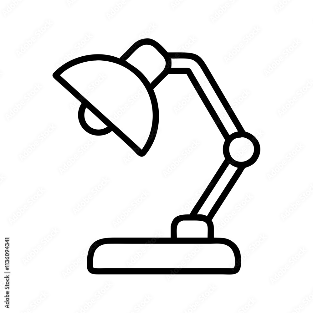 desk lamp icon, back to school line art, education icon - simple black line art icon of desk lamp, symbolizing back to school celebrations. education vector art. desk lamp icon, back to school line art, education icon - simple black line art icon of desk lamp, symbolizing back to school celebrations. education vector art.