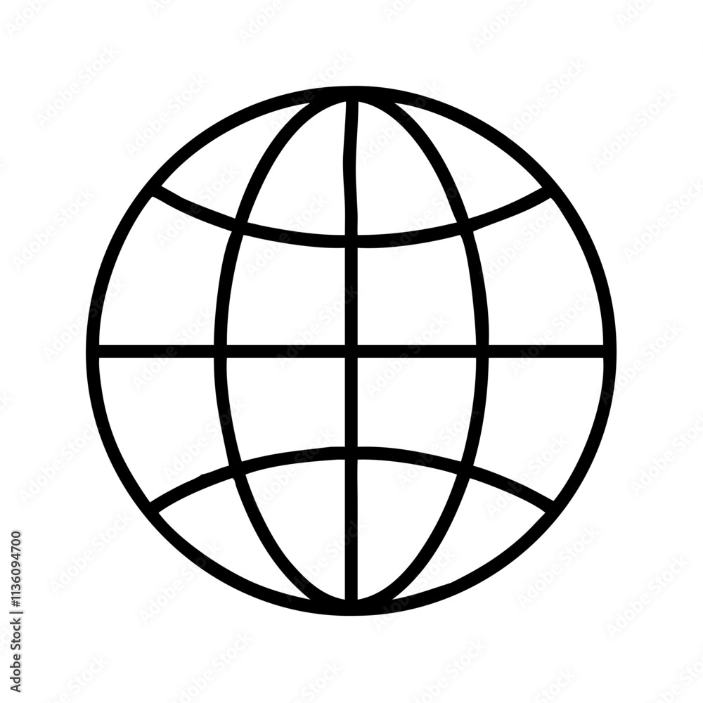 globe icon, back to school line art, education icon - simple black line art icon of globe, symbolizing back to school celebrations. education vector art. globe icon, back to school line art, education icon - simple black line art icon of globe, symbolizing back to school celebrations. education vector art.