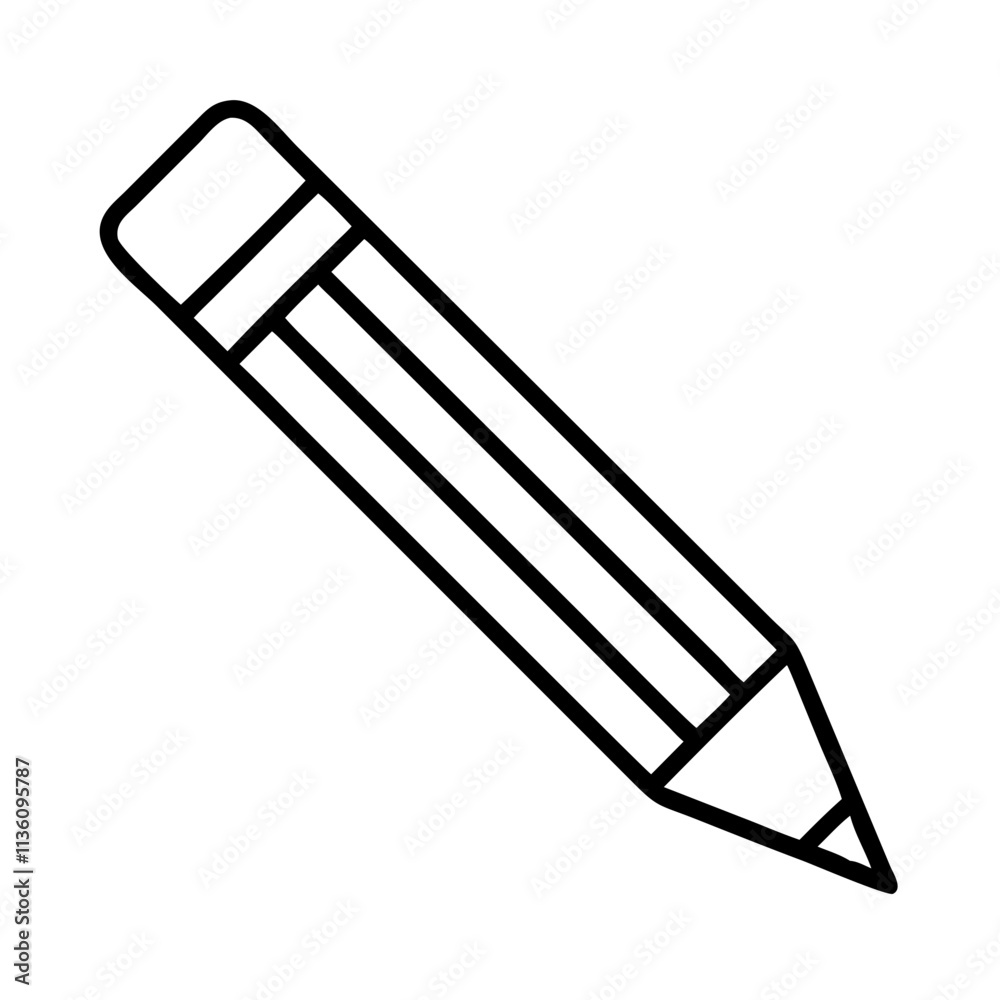pencil icon, back to school line art, education icon - simple black line art icon of pencil, symbolizing back to school celebrations. education vector art. pencil icon, back to school line art, education icon - simple black line art icon of pencil, symbolizing back to school celebrations. education vector art.