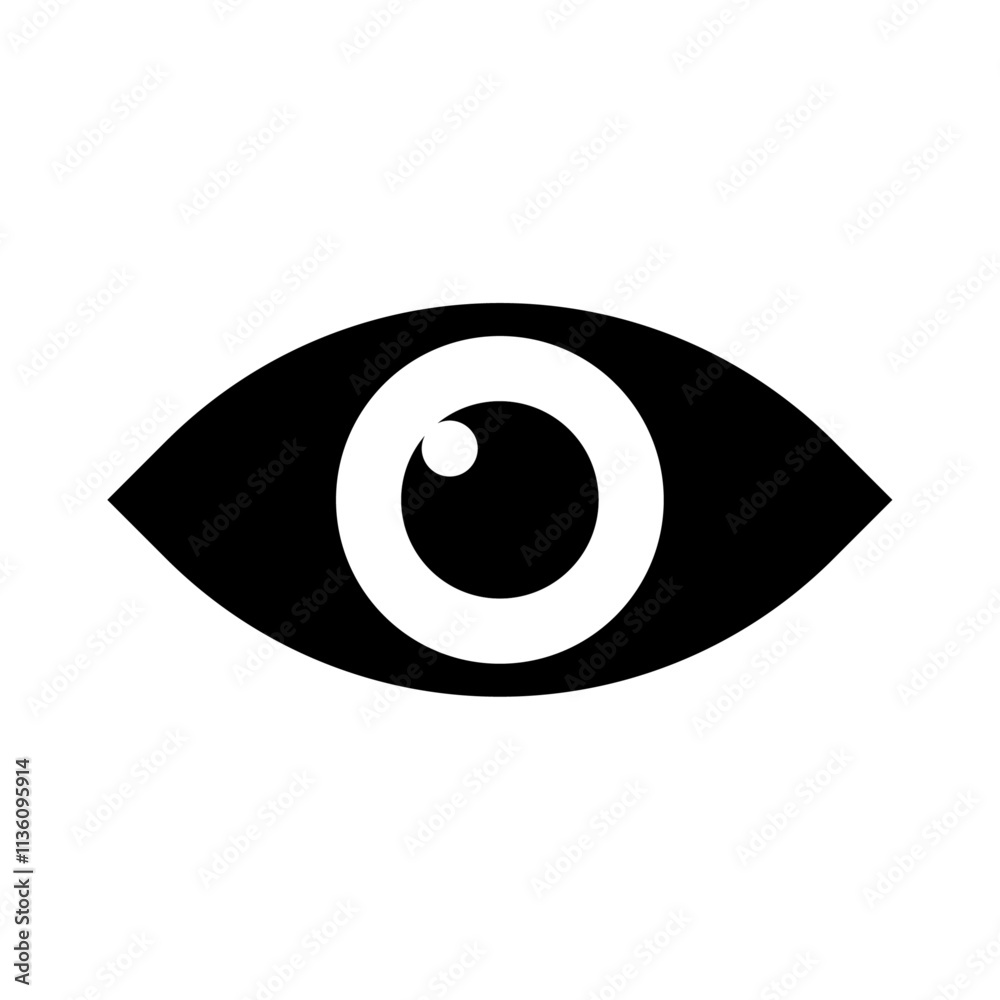 Eye icon symbol isolated vector illustration Eye icon symbol isolated vector illustration