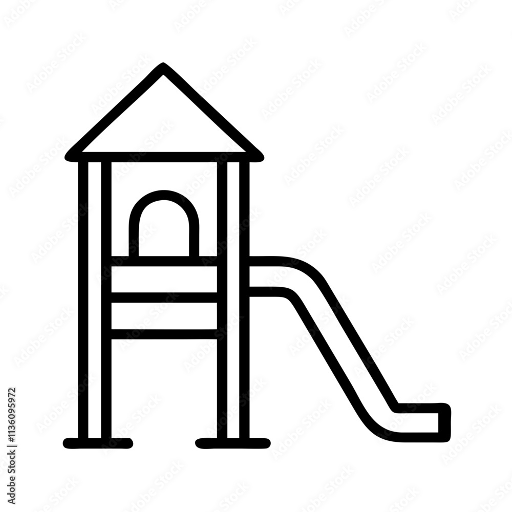 playground slide icon, back to school line art, education icon - simple black line art icon of playground slide, symbolizing back to school celebrations. education vector art. playground slide icon, back to school line art, education icon - simple black line art icon of playground slide, symbolizing back to school celebrations. education vector art.