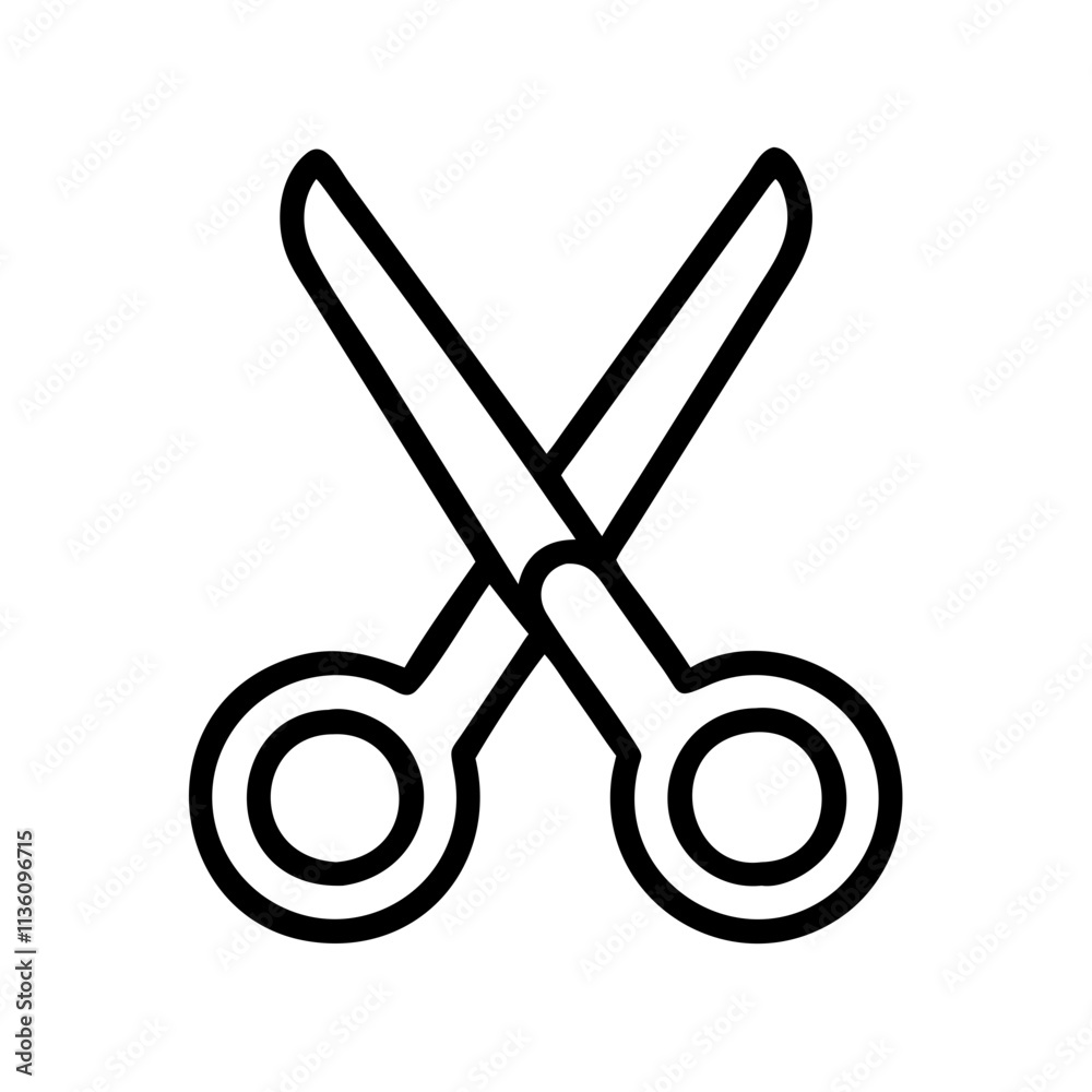 scissors icon, back to school line art, education icon - simple black line art icon of scissors, symbolizing back to school celebrations. education vector art. scissors icon, back to school line art, education icon - simple black line art icon of scissors, symbolizing back to school celebrations. education vector art.