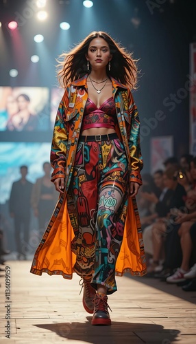 Vibrant fashion showcase highlights creativity on the runway
