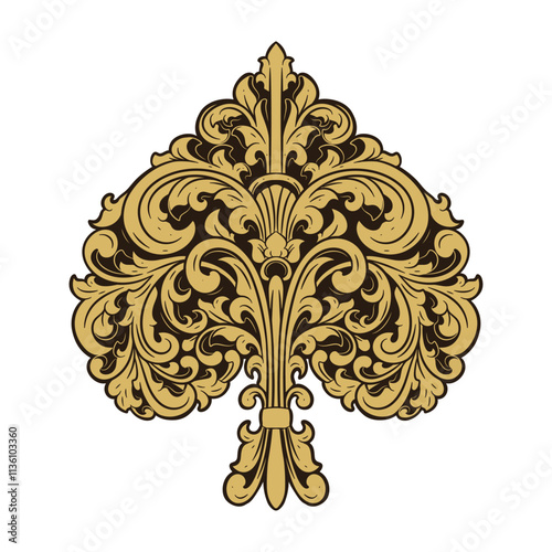 ace of spades ornament luxury for card