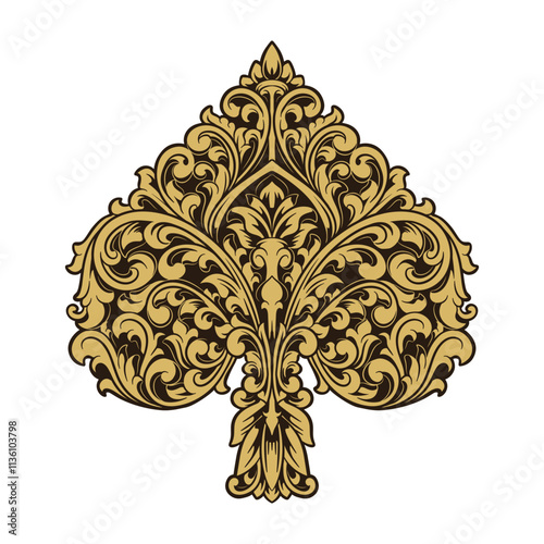 ace of spades ornament luxury for card
