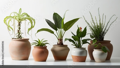  Indoor Plant, A Variety of Plants in Pots and Vases Adorn a Room.