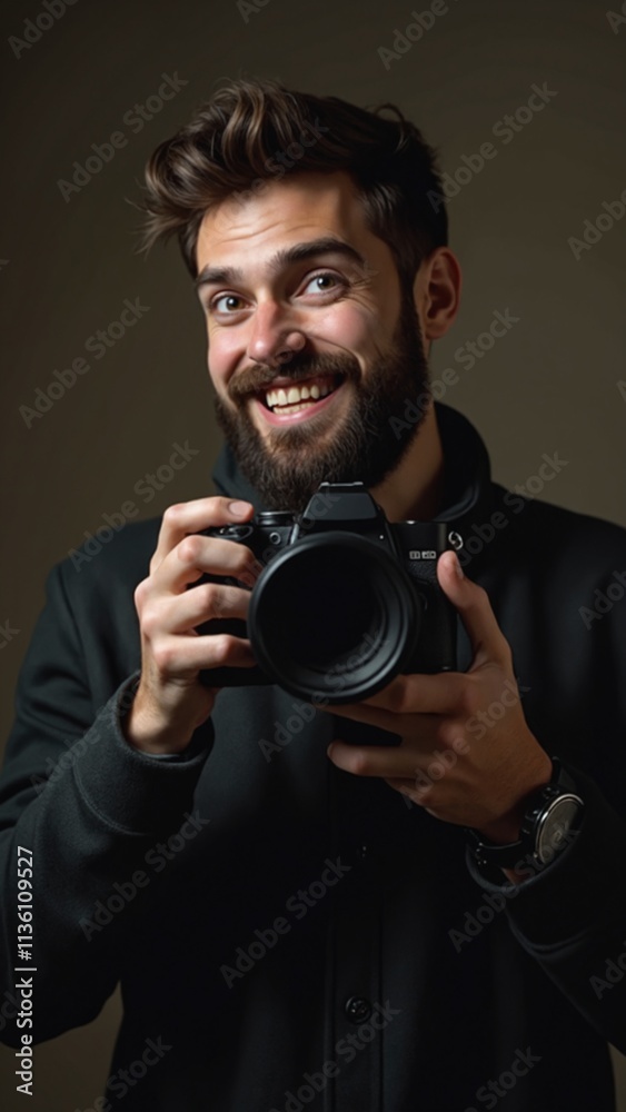 Super excited bearded hipster Super excited bearded hipster