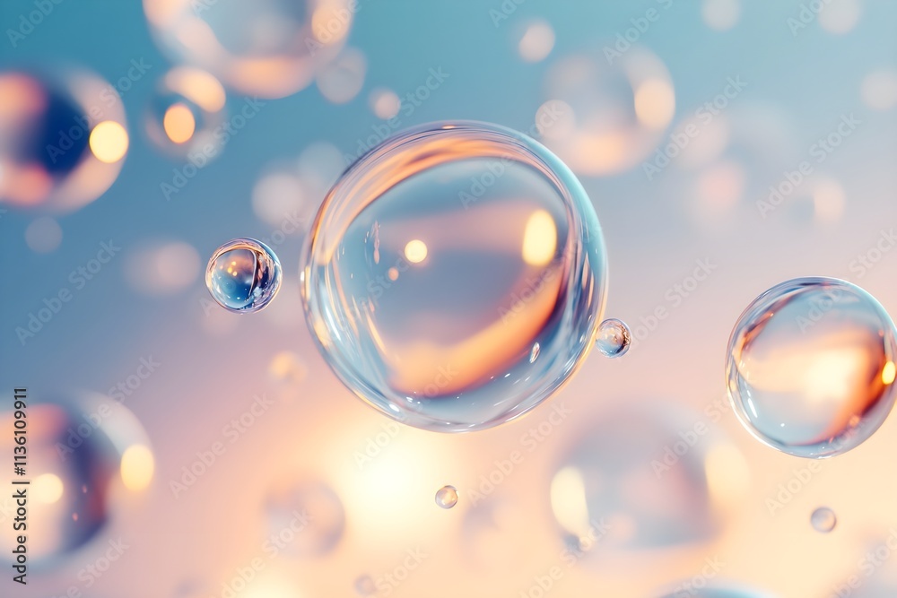 custom made wallpaper toronto digitalFloating Abstract 3D Shapes with Delicate Glow